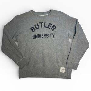 Butler University Crewneck Sweatshirt Gray Athletic Mens L